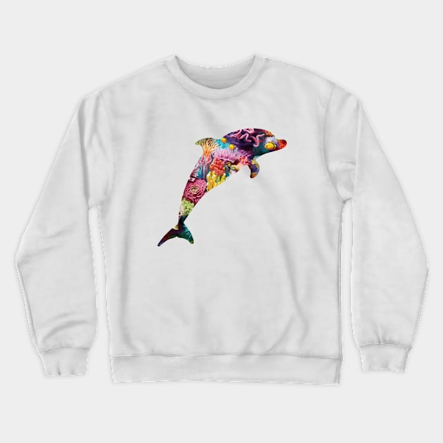 Coral Reef Dolphin Crewneck Sweatshirt by KayBee Gift Shop